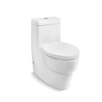 OVE COMFORT HEIGHT 1-PIECE DUAL FLUSH COMPACT ELONGATED TOILET WITH AQUAPISTON FLUSH IN WHITE