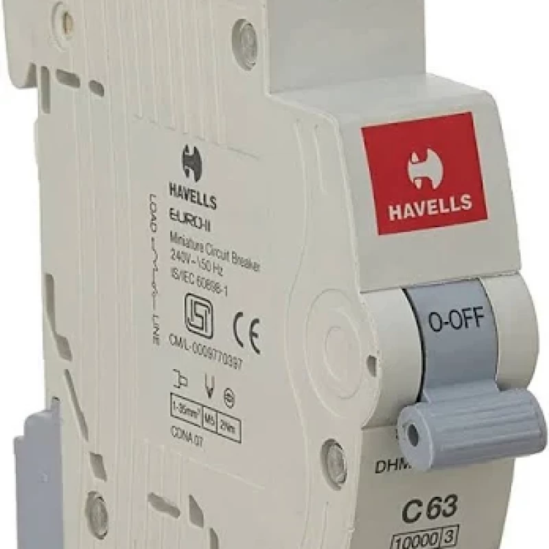 HAVELLS DHMGCSPF063 PVC Plastic 63A MCB SP C Curve (White,Pack of 1) DHMGCSPF063-PK1 MCB  (1)
