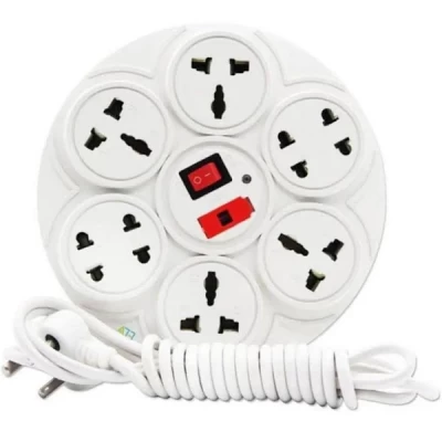 Madhram 8 Socket Extension Board With Fuse & Master Switch(2.5 Mt wire length)