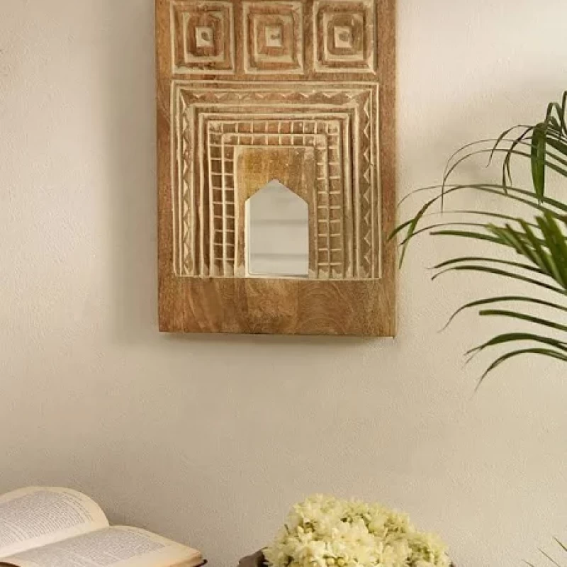 Wall Shelves - Wooden Shelf Home Decor Items Rack for Living Room, Bedroom, Kitchen Corner, Office