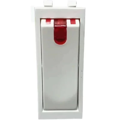 Honeywell MK Wraparound Modular Switch White - 16A - 1M - 1 Way - With Indicator